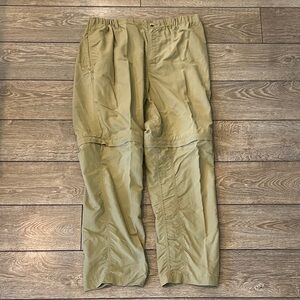 Two items - TravelSmith Women's Nylon Cargo
 Pants 1 Olive + 1 Grey = 2 pants
